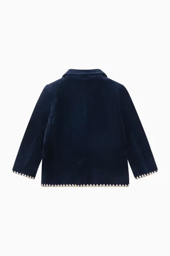 Rocky-trim Blazer in Velvet