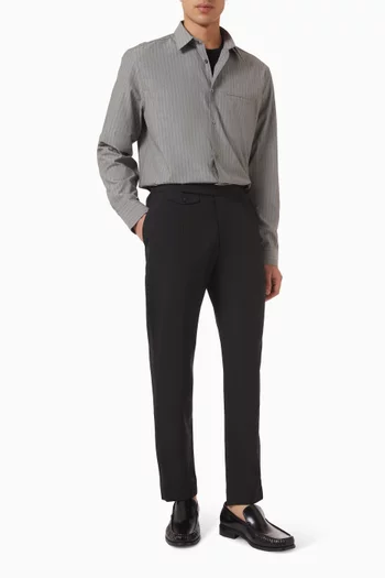 Slim Straight-leg Pants in Wool