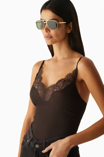 Aviator Classic Sunglasses in Metal