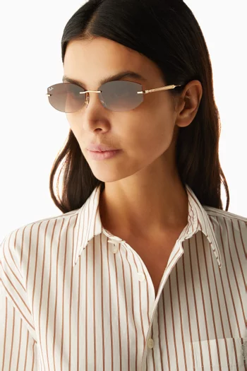 Irregular Sunglasses in Metal