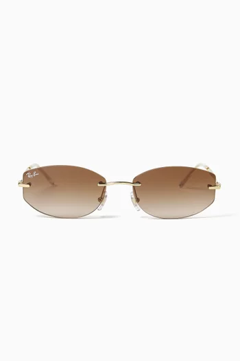 Irregular Sunglasses in Metal