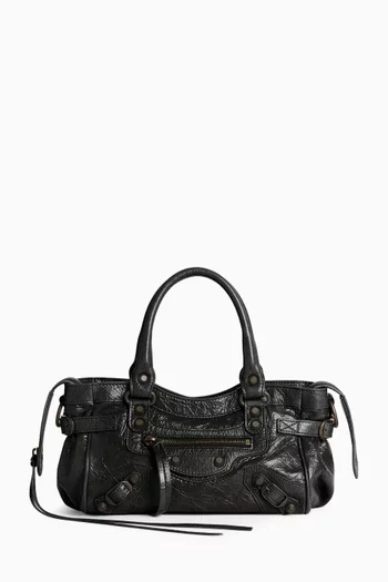 Mini Le City East-West Bag in Arena Lambskin