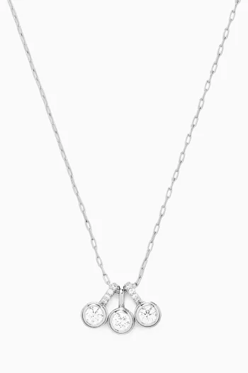 Triple Round CZ Bezel Necklace
