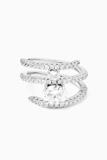 Spiral CZ Ring in Metal