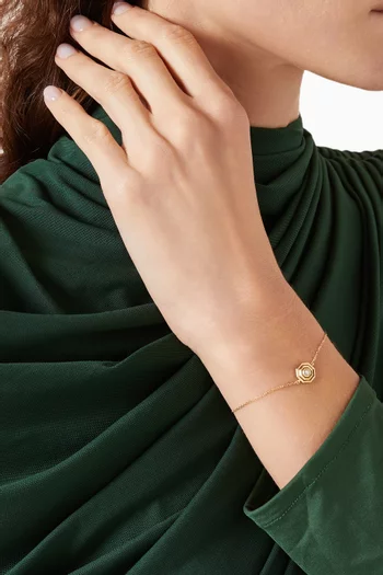 سوار برق مدار مرصع بالماس ذهب أصفر عيار 18