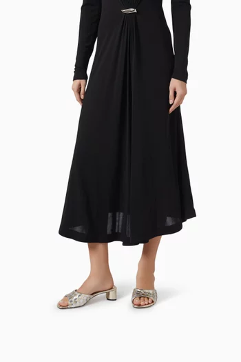 Livia Mules in Intrecciato Laminated Leather