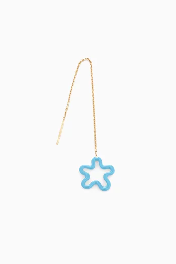 Flower Chain Single Earring in 9kt Gold