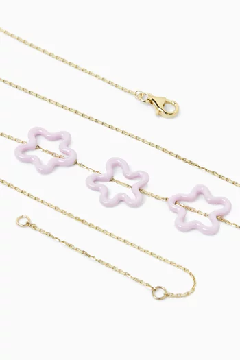 Three Flowers Bracelet in 9kt Gold