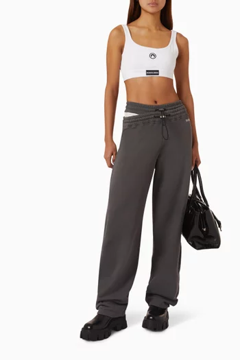 Moon Logo Sports Bra in Jersey
