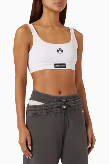 Moon Logo Sports Bra in Jersey