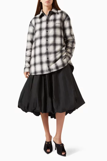 Tulip Overshirt in Cotton-check Flannel