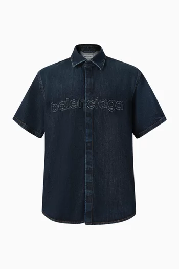 Logo Shirt in Denim