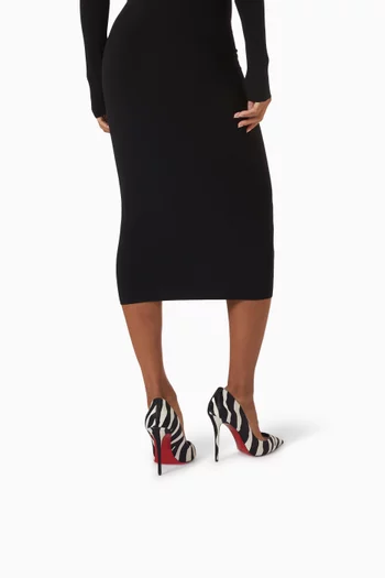 La Pigalle 100 Pumps in Zebra-print Calf Leather