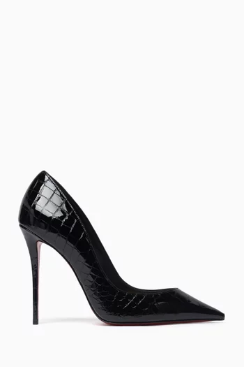 La Pigalle 100 Pumps in Alligator-embossed Patent Leather