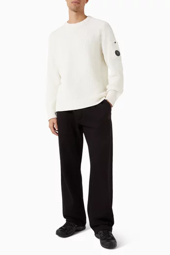 Crew-neck Sweater in Cotton Chenille