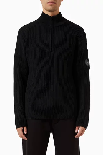 Lens Half-zip Cardigan in Re-Wool
