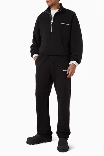 Uniform Wide-leg Sweatpants in Cotton-blend