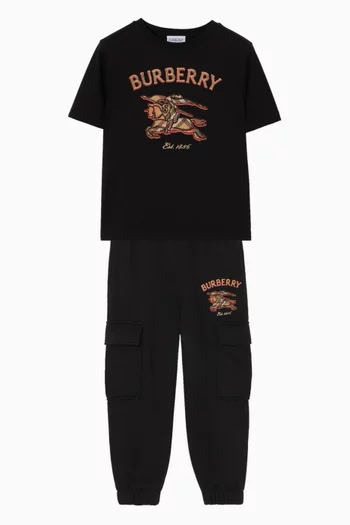 Logo Cargo Sweatpants in Cotton