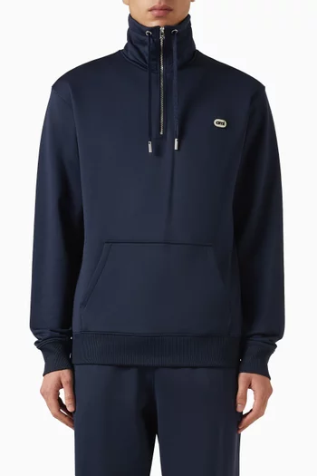 Logo Patch Half-zip Sweatshirt in Fleece