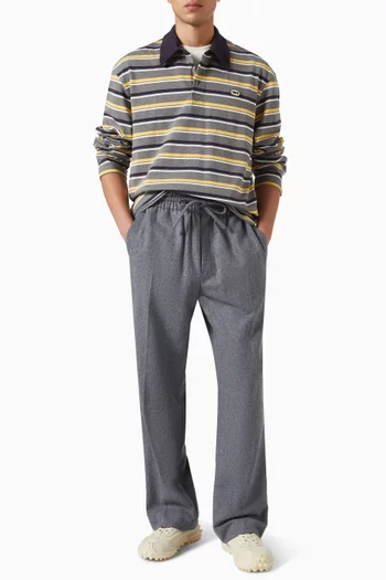 Elasticated Pants in Wool Flannel
