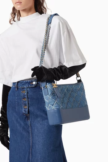 Gabrielle Medium Hobo Bag in Denim