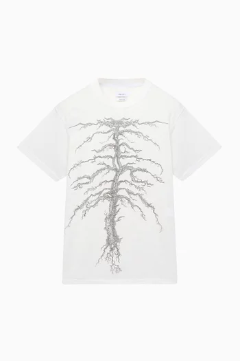 Tree Ribcage T-shirt in Cotton-linen