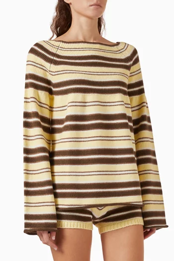 Beau Oversized Sweater in Brushed-knit