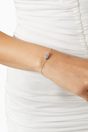 Al Merriyah Diamond & Hyceram Bracelet in 18kt White Gold