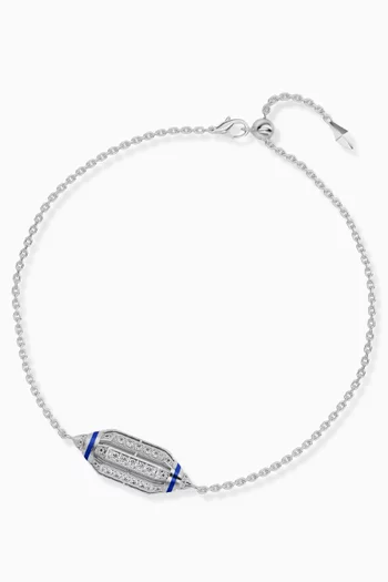Al Merriyah Diamond & Hyceram Bracelet in 18kt White Gold