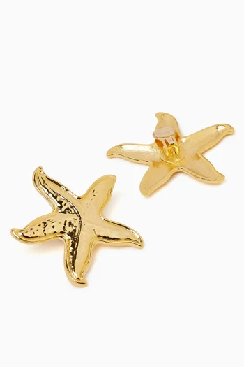 B.O Stardust Earrings in 24kt Gold-plated Copper