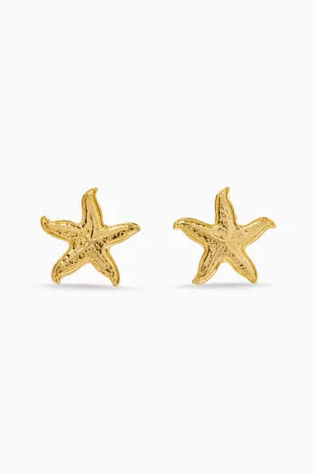 B.O Stardust Earrings in 24kt Gold-plated Copper