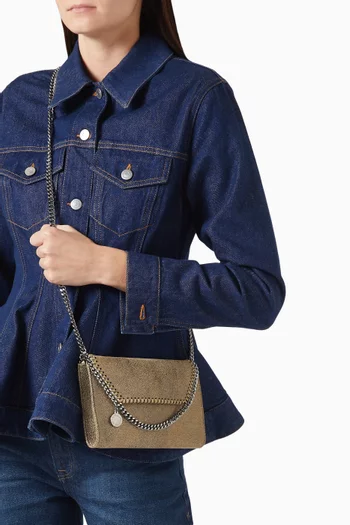 Falabella Chain Wallet in Eco Dotted Chamois
