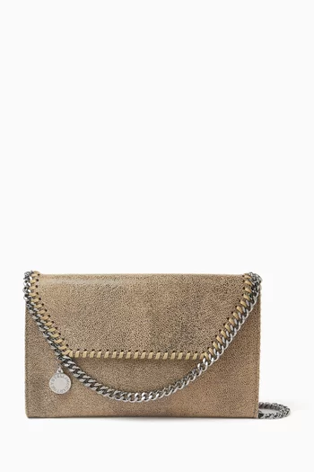 Falabella Chain Wallet in Eco Dotted Chamois