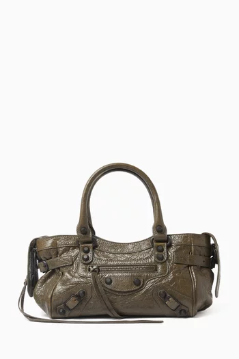 Mini Le City East-West Bag in Arena Lambskin