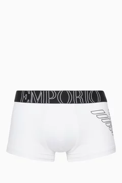 Buy Emporio Armani White White Logo Boxer Briefs for Men Online