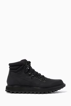 Buy Dolce Gabbana Black Vulcano Leather Neoprene Trekking