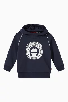 Buy AIGNER Blue Logo Hoodie for Baby Boys Online Ounass Kuwait