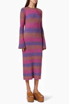 beige cable knit dress Emproved Cable Knit Sweater Dress - Oat main image 0