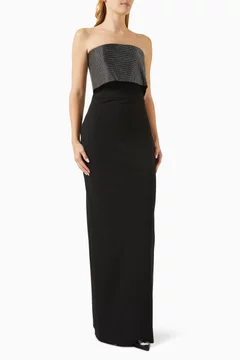 SOLACE LONDON Brandi クリスタル ロング ドレス 関税込み SOLACE LONDON Brandi クリスタル ロング ドレス 関税込み