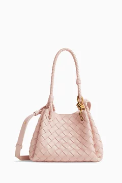 【関税&送料込】Bottega Veneta Parachute Handbag In Intrecci BOTTEGA VENETA Parachute small intrecciato leather shoulder