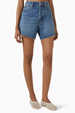 Buy Veronica Beard Blue Ellis Shorts in Denim for Women Online