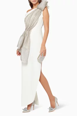 Buy Jimmy Choo Silver Avril Crystal Covered Suede Pumps for Women