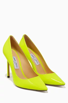 Neon yellow top pumps