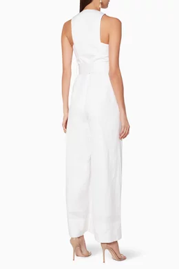Shona joy white jumpsuit top