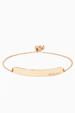 Coach bar shop slider bracelet