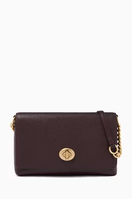 Coach crosstown crossbody in pebble leather top
