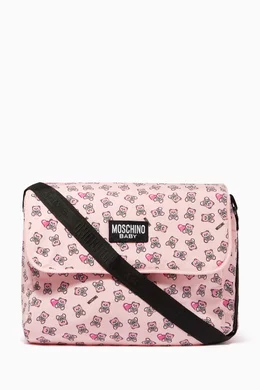 Pink moschino clearance diaper bag