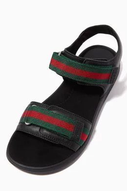 Gucci best sale web sandals