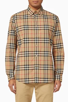Burberry check shop shirt men