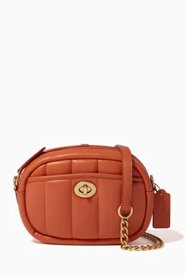 Coach camera sales bag with quilting